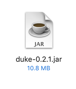 Duke jar file on computer